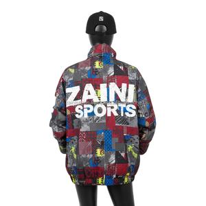 Veste coupe-vent légère pour femmes en polyester 120 GSM, panneaux graphiques multicolores avec logo imprimé personnalisé, veste pour femmes - Product Image 2