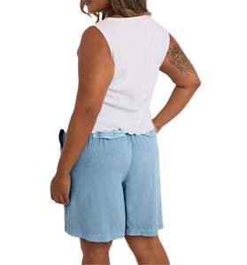 Pantalones cortos de mujer recién llegados, precio de venta completo, pantalones cortos de mujer de cintura media, ropa informal, pantalones cortos de lujo silenciosos de Color claro - Product Image 2