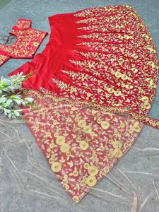 Thiết kế mới nặng Faux georgette lahenga thiết lập cho phụ nữ Bollywood phong cách Ấn Độ & pakistani Đảng mặc ở mức giá tốt nhất - Product Image 3