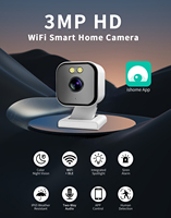 Cámara de Seguridad IP Inalámbrica WIFI PTZ de 3MP con Aplicación Ishome, Almacenamiento en la Nube y Tarjeta de Memoria, Certificación CE ROHS, ODM OEM