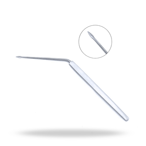 Aguja de Paracentesis para Perforación del Timpano Politzer, Cuchillo para Oído, Instrumento Quirúrgico ORL Angulado para Procedimientos de Miringotomía - Product Image 1