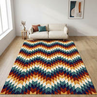 Tapis Erdenet en laine de Mongolie PA, écologique, résistant au feu, fabriqué à la machine, à poils moyens, motif abstrait moderne, collection Miracle