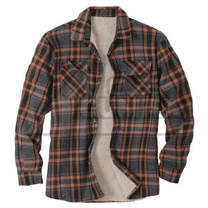 Nueva camisa de trabajo de franela resistente para hombre, forrada térmicamente, mezcla de algodón duradera, ropa de trabajo para exteriores, camisa de franela para hombre - Product Image 1