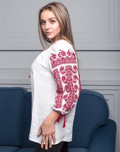 เสื้อแฟชั่นผ้าฝ้ายแขนยาวปักลายดอกไม้สำหรับฤดูใบไม้ร่วงและฤดูหนาว - Product Image 2