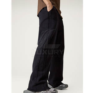 Wholesale <b>Men</b> Acid Wash <b>Trouser</b> High Quality Casual Mid Straight Breathable Eco-Friendly Cotton <b>Lightweight</b> Best Selling Gym - Product Image 4