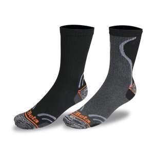 BETA Recycled Terry Cotton 2 Pairs of Calf-Length Fitness & Cross-<b>Training</b> <b>Socks</b> - Product Image 1