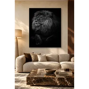 Impression sur toile Fida Lion allongé dans l'obscurité - Product Image 2
