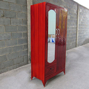 Organizador de Armario Independiente con Acabado de Madera, 1.8 m de Altura, 2 Compartimentos, con Puertas de Panel Plano para Apartamento - Product Image 1