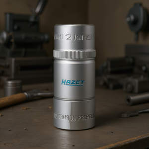 Hazet <b>12</b>-<b>Point</b> Long Square <b>Socket</b> 1/2'' with Traction Profile and Knurling - Product Image 3