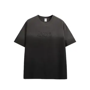 Nhà máy tùy chỉnh-thực hiện ba chiều in Gradient T-Shirt hợp thời trang thương hiệu lỏng đường phố Vòng cổ ngắn tay hàng đầu cho nam giới