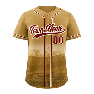 Maillot de baseball rose personnalisé de haute qualité pour hommes, vente en gros, en sergé, boutonné, à rayures, sublimé, respirant, anti-bactérien, vêtements de sport - Product Image 1