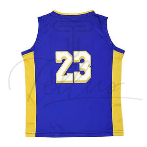 Tenues de sport, meilleur design, ensembles de maillots de basket-ball pour garçons, jeunes, col en V personnalisé, 100% polyester, séchage rapide, prix raisonnable - Product Image 4