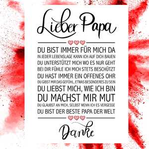 Impresión artística de diseño moderno con marco negro: Querido Papá - Product Image 6