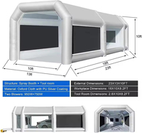 Cabine de peinture automatique gonflable mobile de cabine de jet gonflable portative de vente chaude