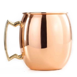 Handmade <b>Copper</b> Moscow Mule Mug Brass <b>Handle</b> Barrel Design Restaurant Bar Glasses Hammered Wine Drinkware Manufactured India - Product Image 3