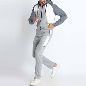 Venta al por mayor diseñe sus propios chándales Hombres Ropa casual Hombres Chándales de entrenamiento 100% Algodón Contraste de color Servicio OEM - Product Image 4