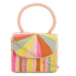 กระเป๋าคลัทช์ลูกปัดหลายสีสำหรับผู้หญิงงานปักด้วยมือดีไซน์ใหม่กระเป๋าถือกระเป๋าถือลูกปัดบัดกรีคุณสมบัติงานเย็บปักถักร้อย - Product Image 5