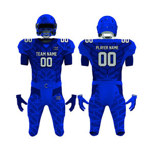 Uniforme de football américain 100% polyester de haute qualité personnalisable respirant avec manches courtes qualité garantie pour les équipes - Product Image 3