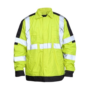 Automne hiver Construction travailleur veste haute visibilité coton vêtements de travail réfléchissants Construction de bâtiments vêtements de sécurité niveau D - Product Image 1