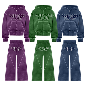 ชุดวอร์มทรงโอเวอร์ไซส์สำหรับผู้ชายเสื้อฮู้ดผ้าว๊อทสำหรับผู้ชายพิมพ์ลายหน้าจอแบบกำหนดได้เอง - Product Image 2