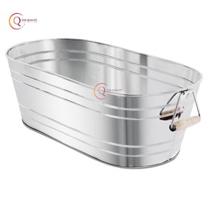 Suministro al por mayor de cubo de hielo galvanizado con soporte de color negro para uso doméstico y bar disponible al precio más bajo de proveedor indio - Product Image 2