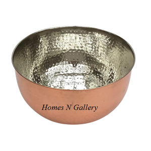Repose-pieds en cuivre pur martelé de haute qualité, bol rond pour pédicure, taille personnalisée, à prix avantageux, provenant d'Inde - Product Image 5