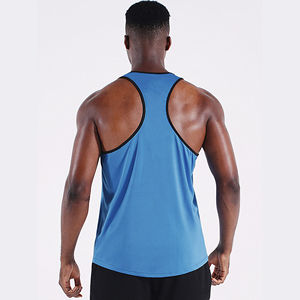 เสื้อกล้ามถักผ้าฝ้ายผู้ชายพร้อมโลโก้สั่งทำ ชุดพรีเมียม คุณภาพสูง สั่งซื้อจำนวนมาก เสื้อผ้ากีฬาแบบเรียบ ไม่เป็นขุย ราคาโรงงาน - Product Image 4