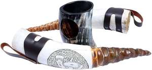 Cuerno Vikingo para Beber, Mejor Calidad, Cuerno de Buey Pulido, Cuerno Vikingo para Beber Cerveza, de la India - Product Image 2