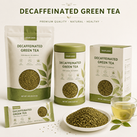 Thé vert décaféiné en feuilles brisées pour la fabrication de sachets de thé, infusion chaude et thé glacé, vente en gros, OEM, qualité alimentaire, conventionnel