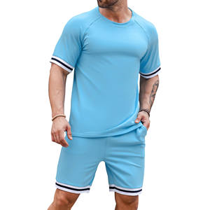 Ensemble short d'été avec logo de créateur pour homme, survêtement, survêtement, ensemble 2 t-shirts et short deux pièces pour homme à prix réduit - Product Image 6