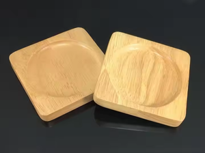 Sous-verres en bois classiques en noyer Tapis de boisson en pierre pour boissons Sous-verres en bois élégants par Crescent Crafts - Product Image 2