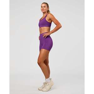 Shorts de Cintura Ultra Alta con 4 Bolsillos para Mujer Fusion - Morado Fresco - Product Image 6