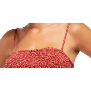 Free People Women's Bohemian Striped Chiffon Jumpsuit Little <b>Your</b> <b>Love</b> Collection Wide Leg High Strapless Size Small Red - Product Image 2