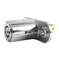 Serrure de remorque tubulaire haute sécurité en alliage de zinc finition chromée 60 mm ANSI Grade 2 avec 2 clés pour véhicule, armoire et distributeur automatique