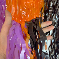 Rideau à franges en feuille d'or PET effet pluie, 2M, toile de fond métallique pour décoration de scène de fête d'anniversaire et de mariage, vente en gros