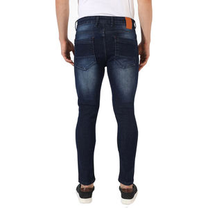 <b>Jeans</b> Men's Fashion High Street Slim Pants <b>Elastic</b> Slim Denim Joggers Hole Ripped Damage <b>Jean</b> Men Ankle Zipper - Product Image 2