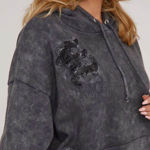 Survêtements pour femmes à lavage acide, design personnalisé, faible MOQ, utilisation en extérieur, vêtements pour femmes, survêtement uni - Product Image 6