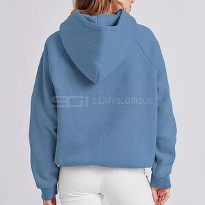 Sudadera con Capucha de Felpa Gruesa de Alta Calidad Personalizada para Mujer, Sudadera Lisa Bordada de Estilo Urbano, Cuello con Capucha, Informal, Talla Grande, Tejida - Product Image 5