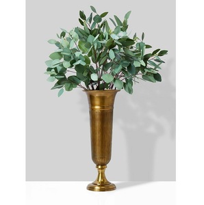 Florero de metal industrial resistente, jarrón de acero negro con acabado mate Decoración moderna para el hogar y la Oficina - Product Image 5