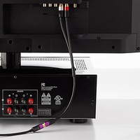 Cable Adaptador Divisor RCA en Y de 12 Pulgadas, 2 Machos a 1 Hembra, con Cubierta Trenzada y Blindaje de Lámina para Reproductores de DVD y Cine en Casa