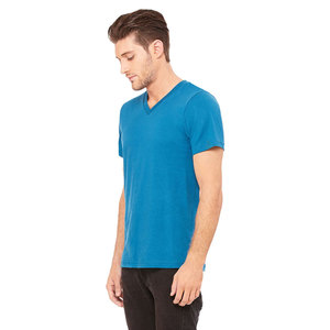 Nuevo diseño personalizado cuello en V personalizado azul Hombre Camisetas - Product Image 6