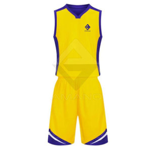 Uniformes de Baloncesto Deportivos Personalizados con el Mejor Diseño, 100% Poliéster, Conjuntos Transpirables de Alta Calidad sin Mangas para Todos los Deportes - Product Image 1