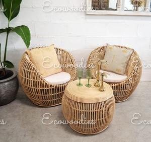 Sofá de ratán tejido a mano, silla para exteriores, jardín, estilo lujoso, Villa, Hotel, patio, balcón, mesa pequeña, juego de mesa de centro para exteriores - Product Image 5