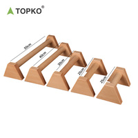 TOPKO-Barres Push Up en Bois de Hêtre de Haute Qualité, Équipement d'Entraînement à Domicile, Barres Parallèles