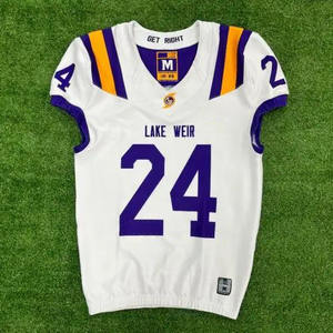 Novedad de 2025, camisetas de fútbol americano hechas a medida, uniforme transpirable de manga corta de talla grande con nombre y número personalizados - Product Image 2