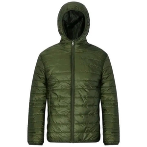 2025 dernière conception hommes hiver Bomber veste visage lumineux court épais vers le bas manteau avec col montant et capuche brillante - Product Image 1