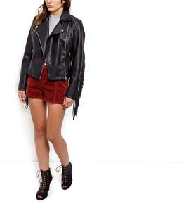 Veste de motard en satin tendance pour femme top vente en gros en cuir d'agneau imprimé taille XL décoration de poche fabriqué au Pakistan - Product Image 3