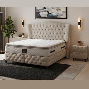 Ensemble de literie d'hôtel turc de haute qualité avec sommier hydraulique, design moderne, tête de lit rembourrée, ressorts Bonnel Hercules longue durée - Product Image 4