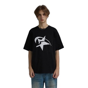 Camiseta gráfica personalizada para hombre, ropa de calle de manga corta de algodón 100%, estrella de posición frontal para serigrafía, estambre rápido - Product Image 3
