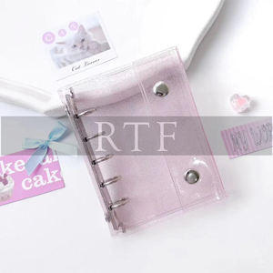 Simple Style KPOP PVC Transparent Loose Leaf Binder Card Bagboy Ins M5 Planner Notebook Luxury Zipper Closure <b>Pouch</b> - Product Image 5